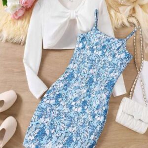 BAESD Girls Floral Printed  Bodycon Shoulder Strap