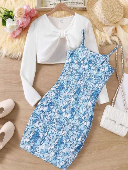 BAESD Girls Floral Printed Bodycon Shoulder Strap