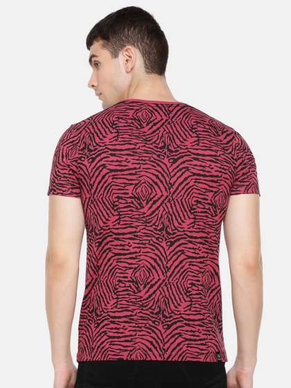 Being Human Clothing Men Red Printed Round Neck Pu