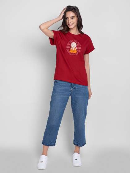 Bewakoof Graphic Printed Cotton Relaxed Fit Tshirt
