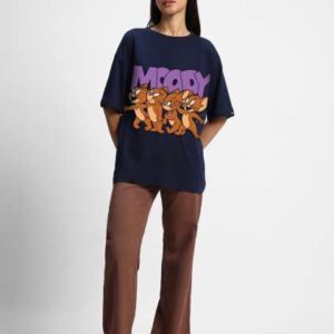 Bewakoof Jerry Printed Round Neck Cotton Oversized