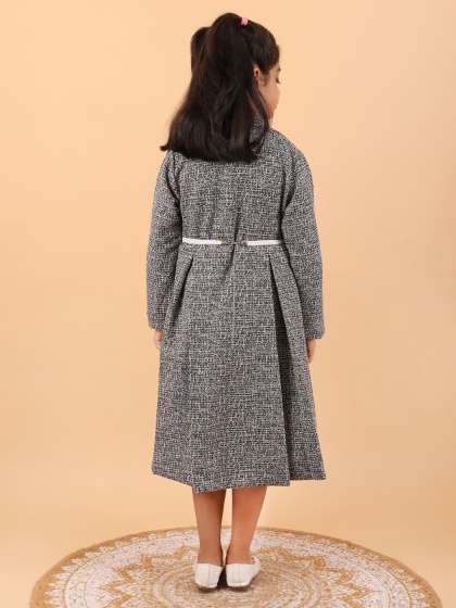 CALYX CLOTHING Girls Checked Coated ALine Dress
