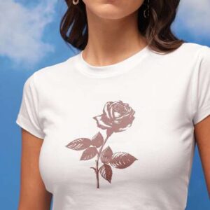 CORSICA Floral Printed Pure Cotton Crop Tshirt