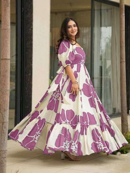 CORSICA Print ALine Maxi Dress