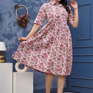 Cloth Bites Women Shirt Collar Floral Print Fit an