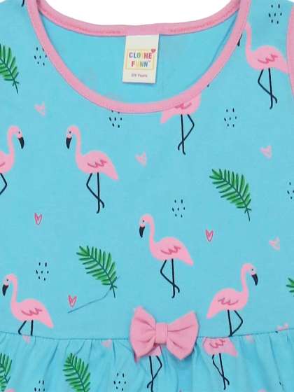 Clothe Funn Girls Conversational Fit Flare Dress
