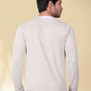 Divra Clothing Men Round Neck Full Sleeve Striped