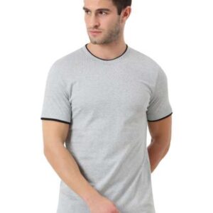 ECOLINE Clothing Men Bio Finish Solid Round Neck C