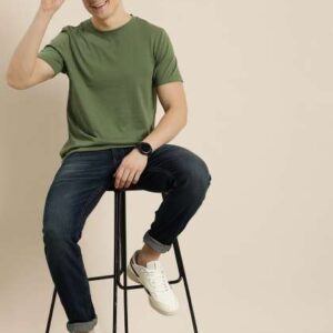 HERENOW Men Solid Tshirt