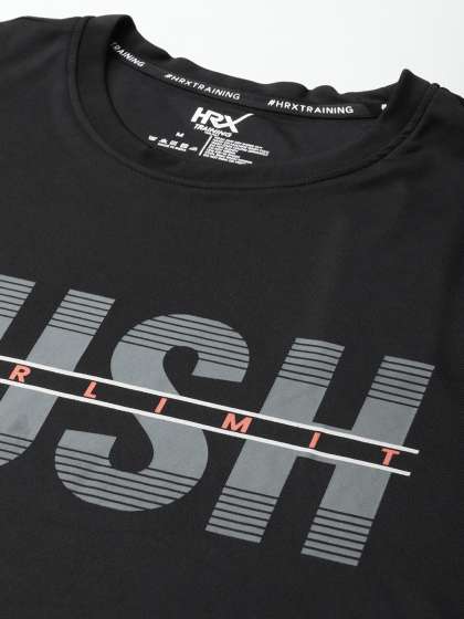 HRX by Hrithik Roshan Typography Printed RapidDry