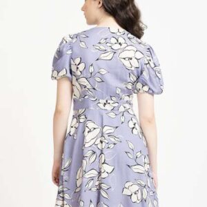 June 9 Clothing Women Floral Printed Fit  Flare Mi
