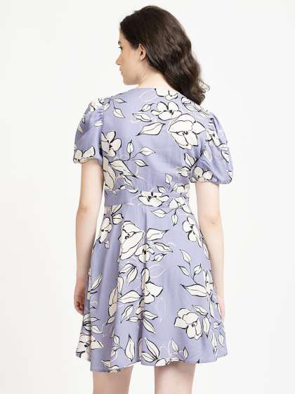 June 9 Clothing Women Floral Printed Fit Flare Mi