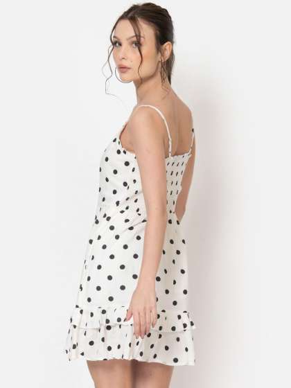 June 9 Clothing Women Polka Dot Printed DropWaist