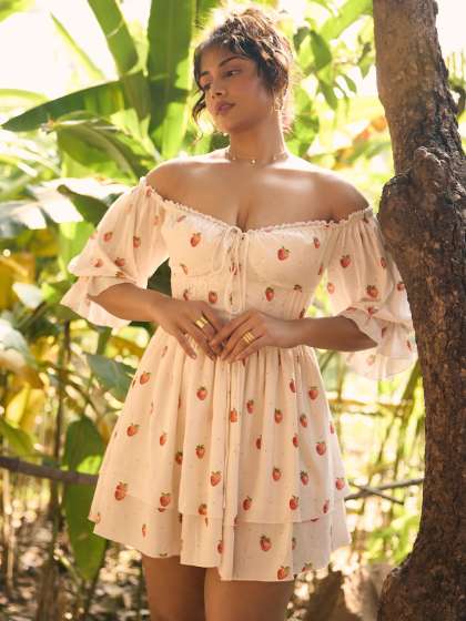 Lea Clothing Co Lillibeth White Strawberry Printed