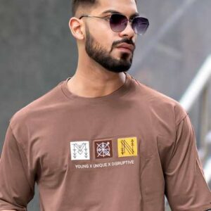 Maniac Men Typography Printed Round Neck Cotton Ov