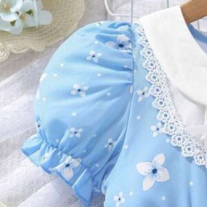Miss Chief Girls Floral Puff Sleeve ALine Dress