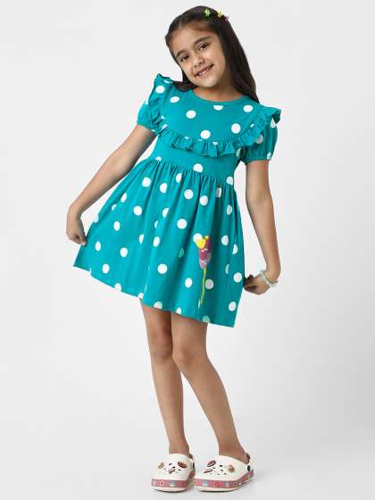Nauti Nati Polka Dot Print Puff Sleeve Ruffled Fit