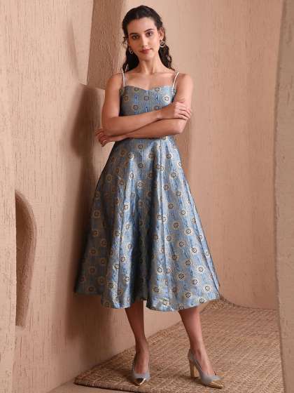 OBSHIVKA Women Ethnic Motifs Jacquard Fit Flare M
