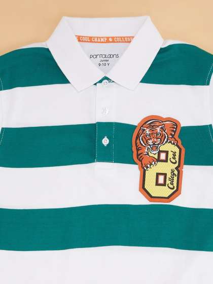 Pantaloons Junior Boys Striped Polo Collar Cotton