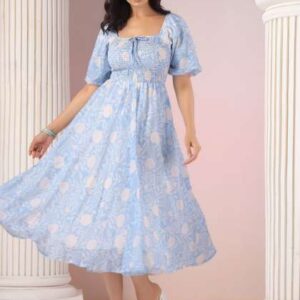 Polago Clothing Floral Print OffShoulder Georgette