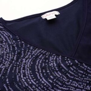 Qurvii Plus Size Embellished Flared Sleeve Georget