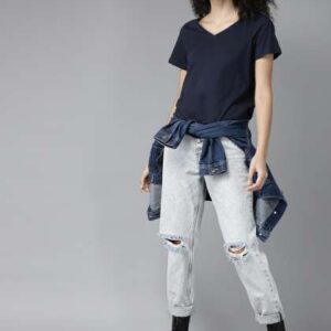 Roadster Women Pack Of 3 Solid VNeck Tshirts