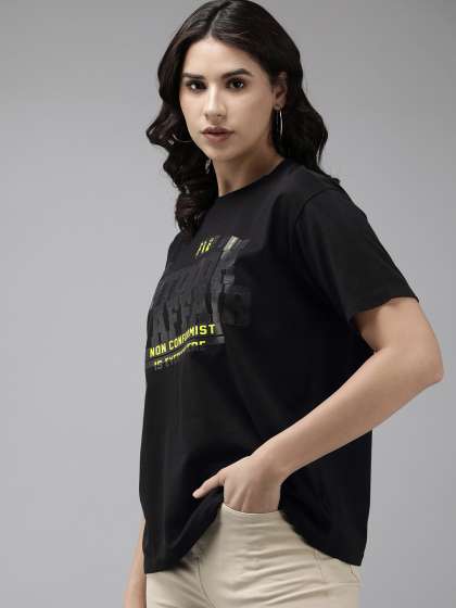 Roadster Women Typography Printed Bio Finish Cotto