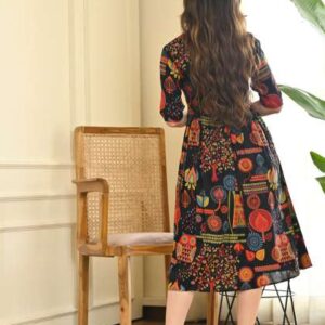 Rustorange ALine Midi Dress
