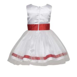 Shahina Fashion Girls Satin Bow Detailed Knee Leng