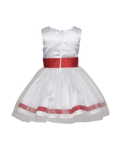 Shahina Fashion Girls Satin Bow Detailed Knee Leng