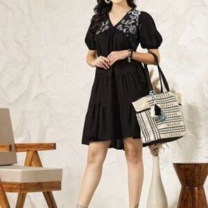 Stylum Women Solid Flared ALine Dress