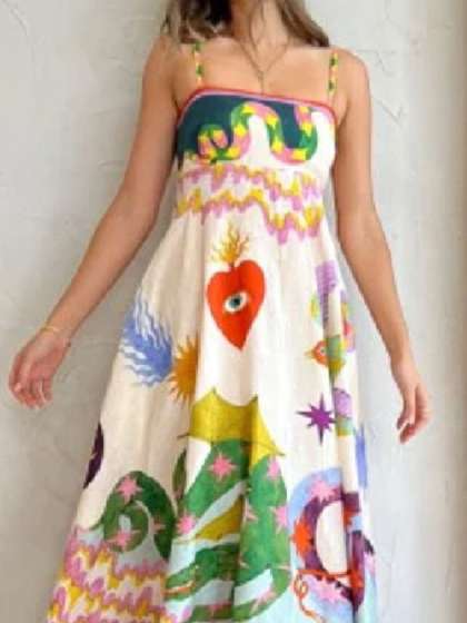TRENBEE Elena Women Printed Maxi Dress