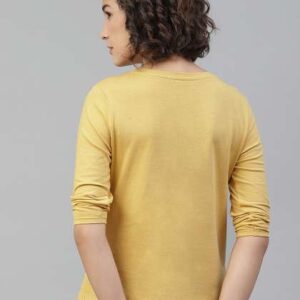 The Roadster Lifestyle Co Women Yellow Solid Round