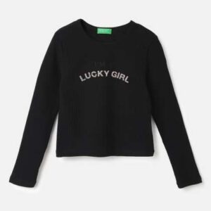 United Colors of Benetton Girls Typography Appliqu