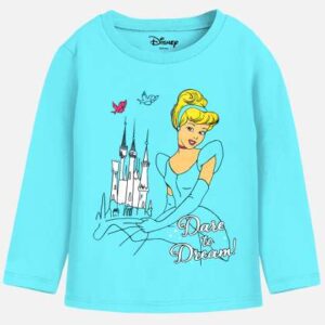 YK Disney Girls Pack Of 3 Blue  Yellow Printed Tsh
