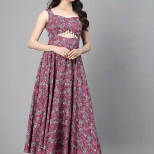 aayu Floral Print Crepe Maxi Dress