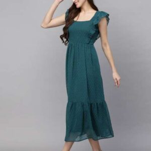 aayu Georgette Empire Midi Dress