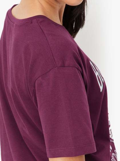 max Girls Graphic Printed Round Neck Boxy Fit Cott