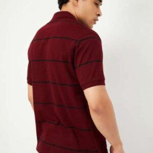 max Striped Polo Collar Short Sleeves Tshirt