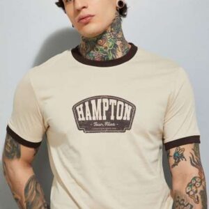 max Typography Printed Regular Fit Pure Cotton Tsh